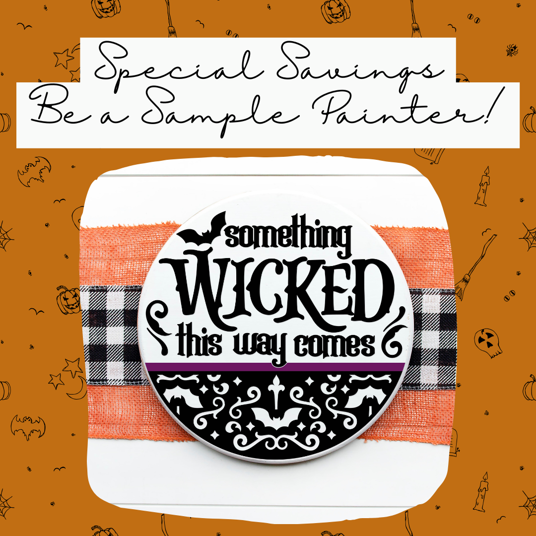 DIY Something Wicked This Way Comes Door Hanger
