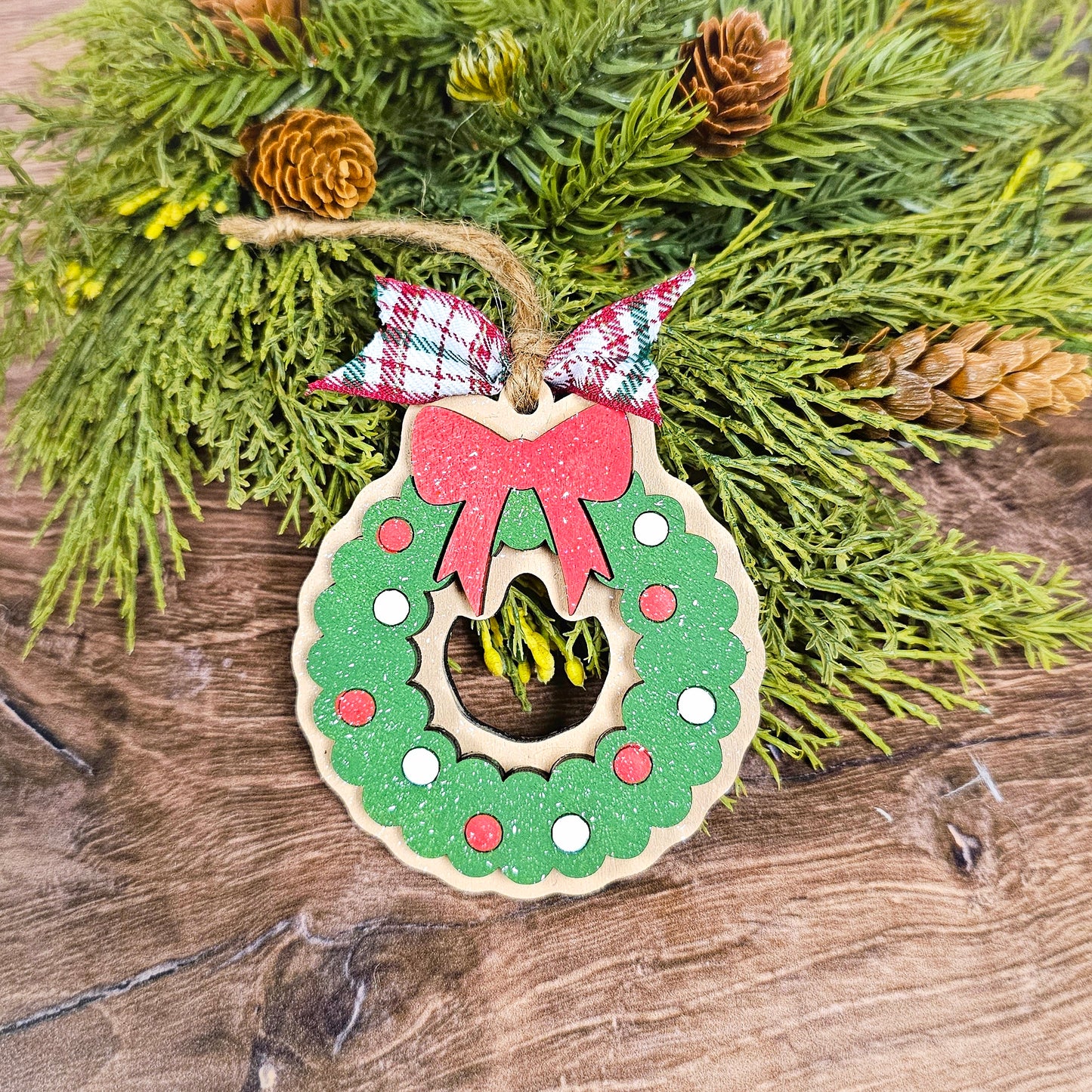 DIY Kit Iced Wreath Cookie Ornament