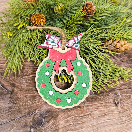 DIY Kit Iced Wreath Cookie Ornament
