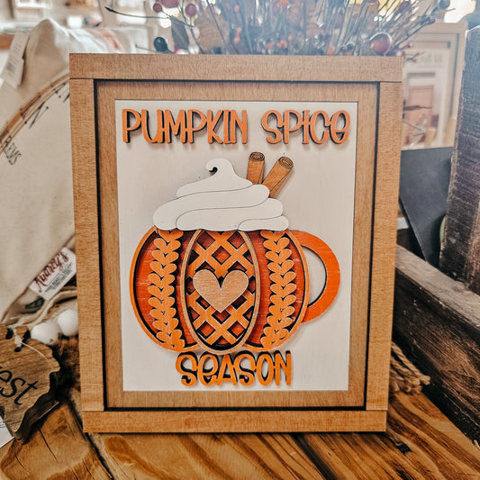 DIY Pumpkin Spice Season Mini Sign *Insert ONLY*