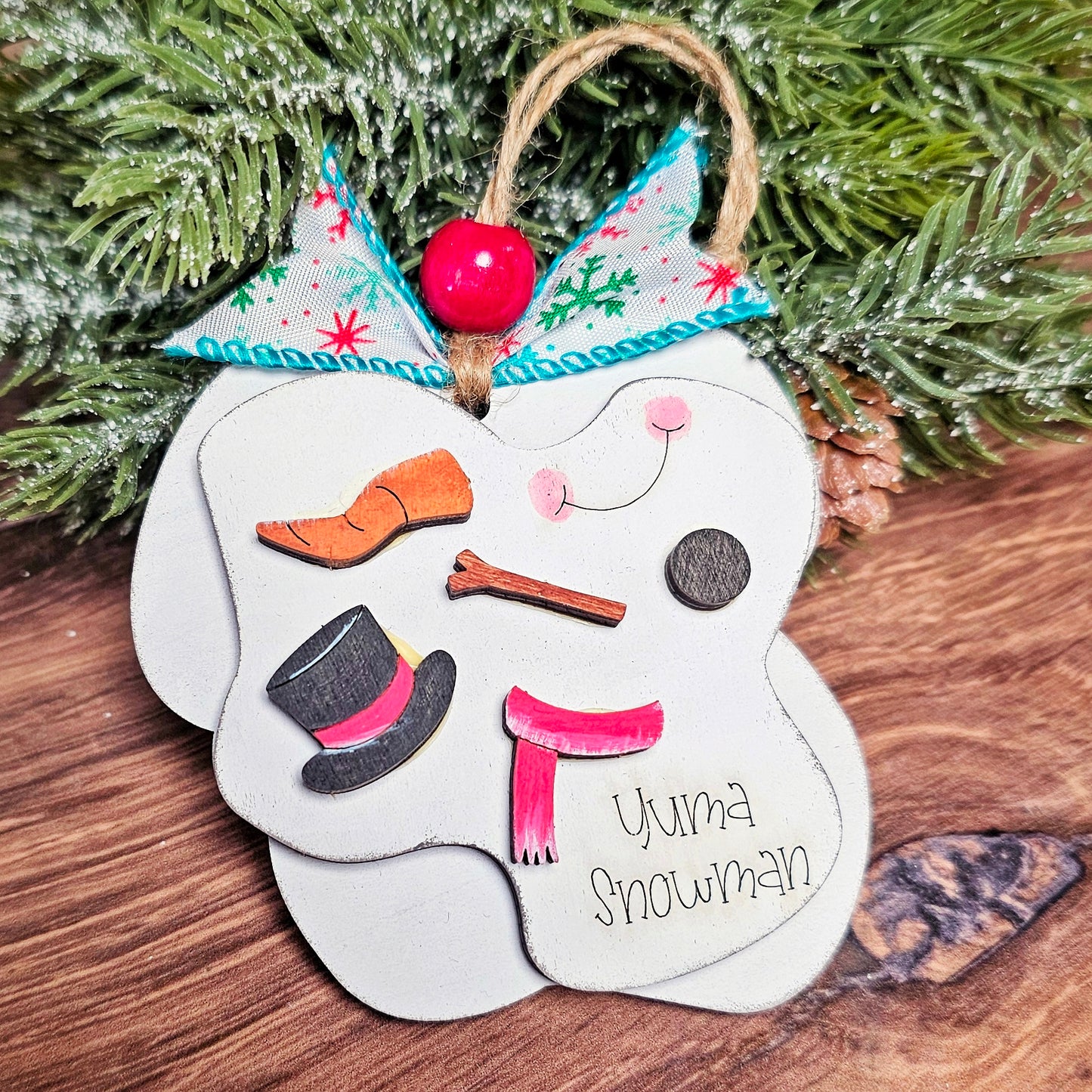 DIY Kit Yuma Snowman Melted Ornament