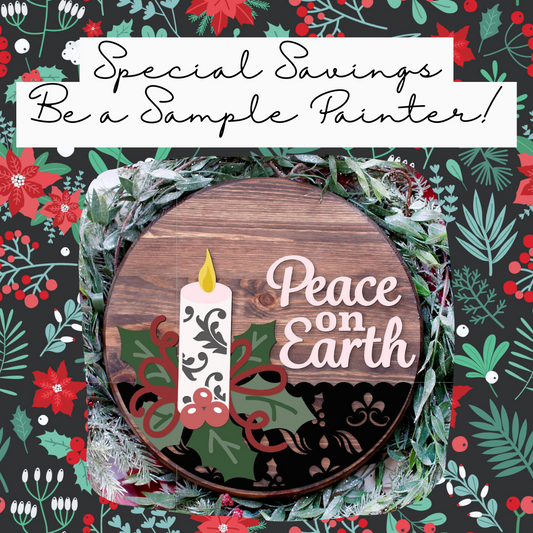 DIY Peace on Earth Candle Door Hanger