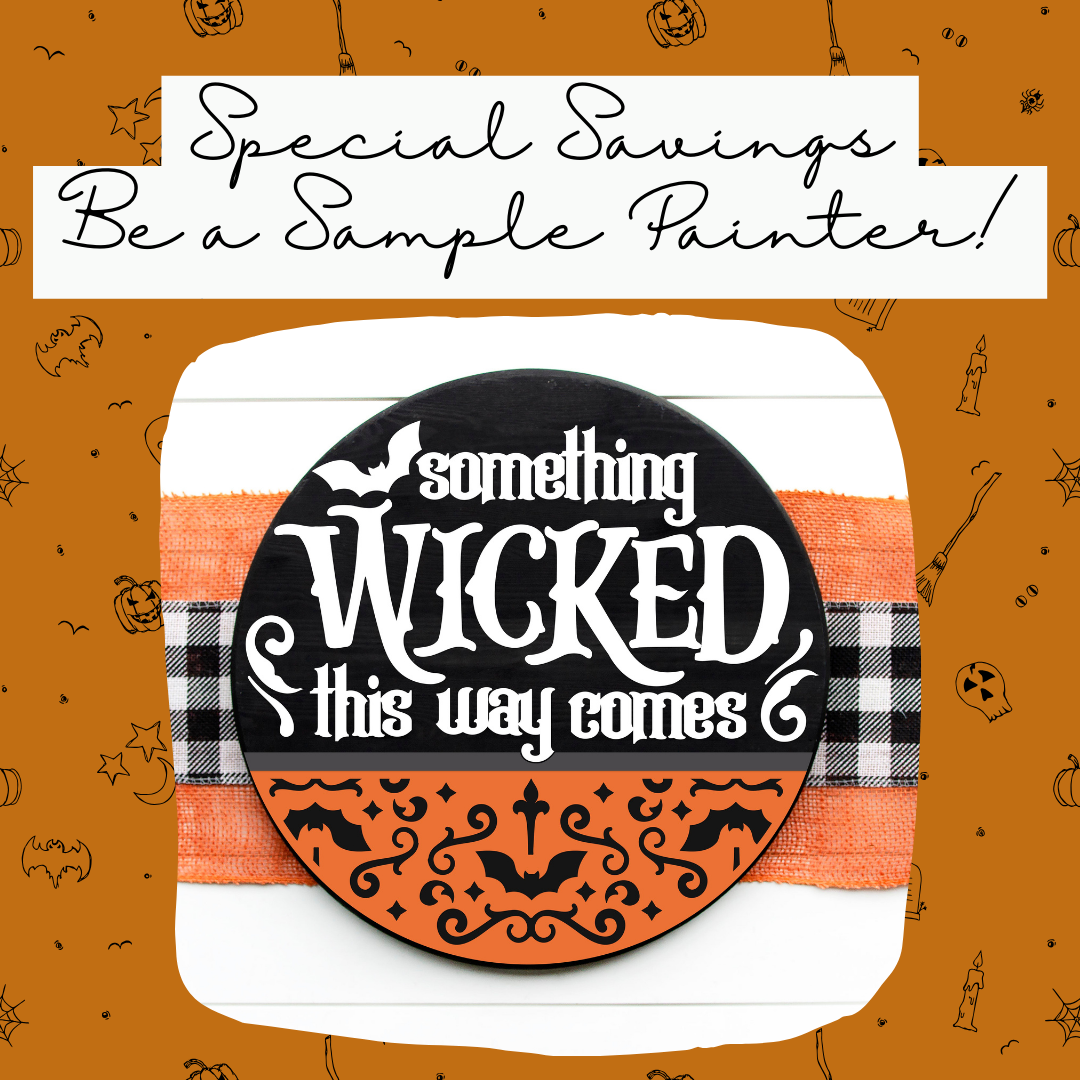 DIY Something Wicked This Way Comes Door Hanger