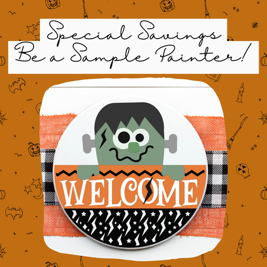 DIY Frankie Welcome Door Hanger