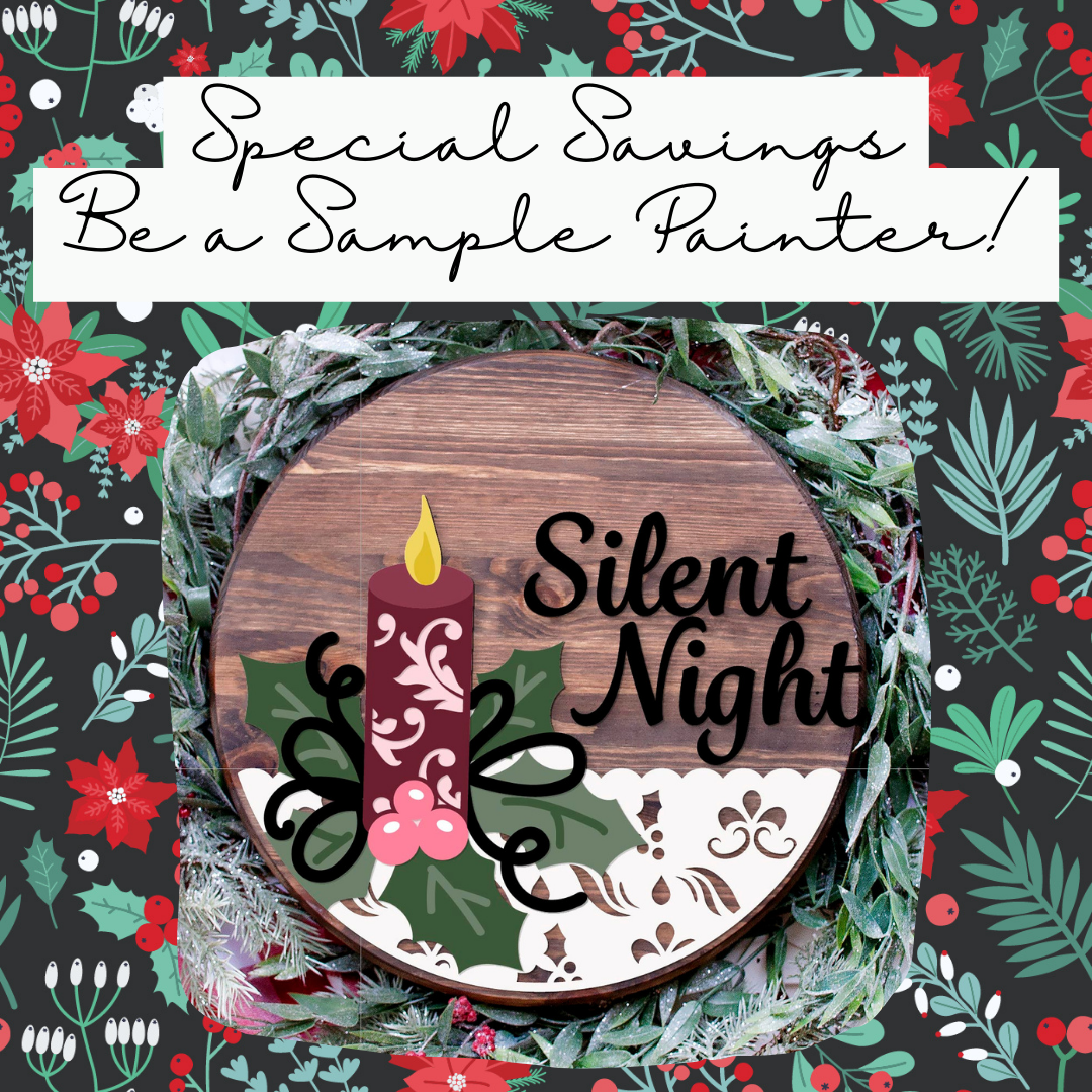 DIY Silent Night Candle Door Hanger