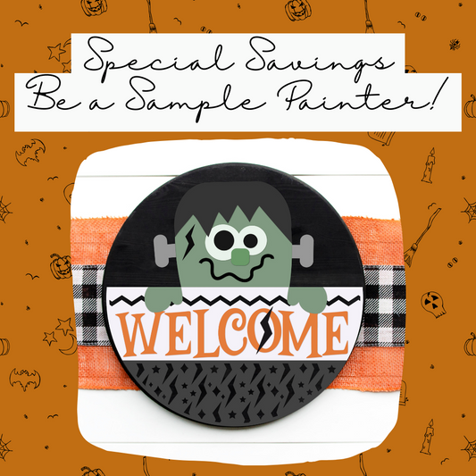 DIY Frankie Welcome Door Hanger