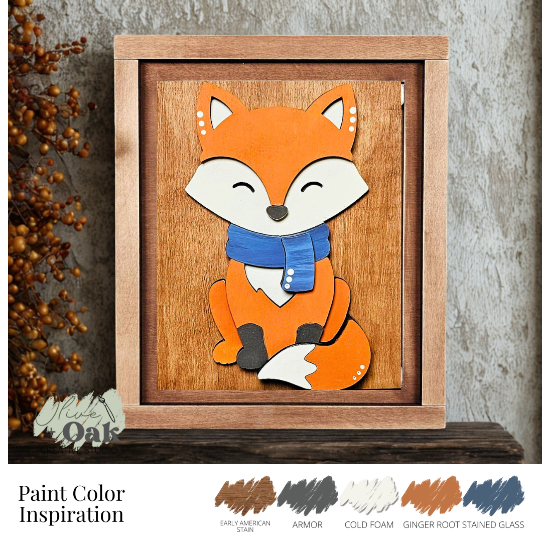 DIY Fall Fox Mini Sign *Insert ONLY*
