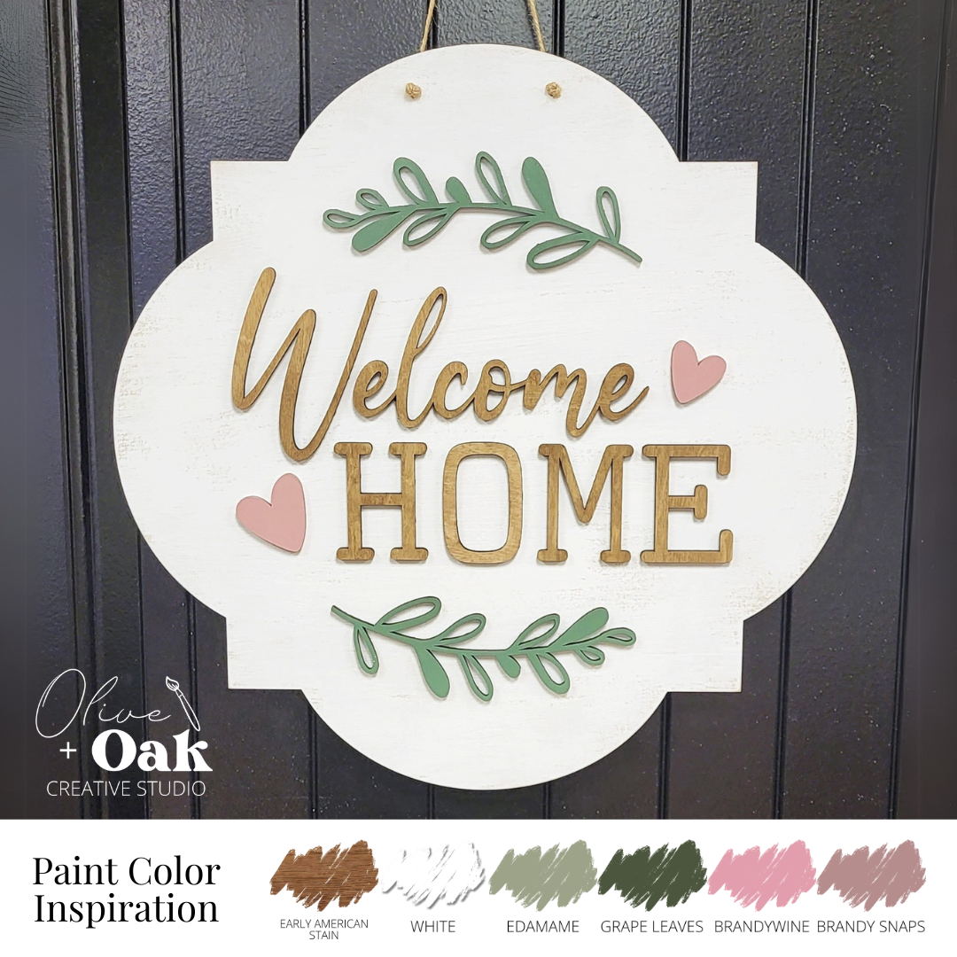 DIY Welcome Home Door Hanger