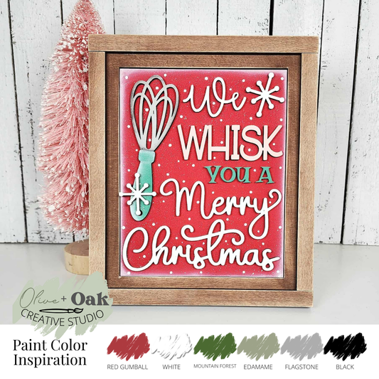 DIY We Wisk You A Merry Christmas Mini Sign *Insert ONLY*