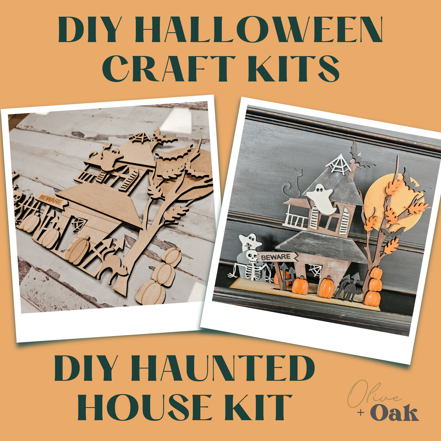 DIY Haunted House Shelf Sitter