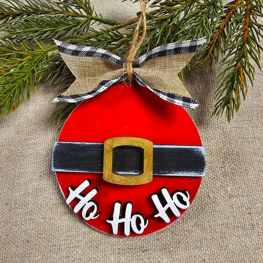 DIY Kit Santa Belt Ho Ho Ho Ornament