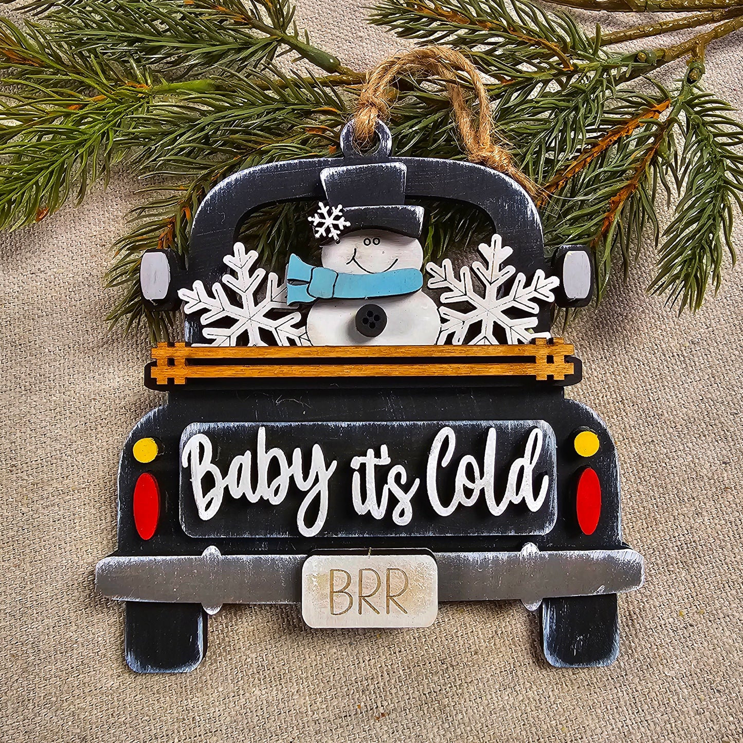 DIY Kit Baby Its Cold Truck Ornament