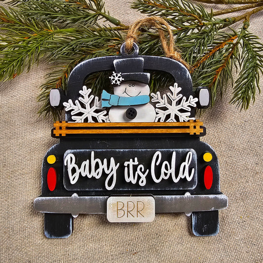 DIY Kit Baby Its Cold Truck Ornament