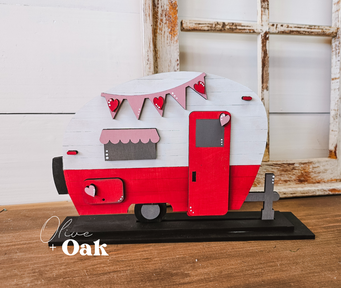 DIY Valentine Camper Shelf Sitter