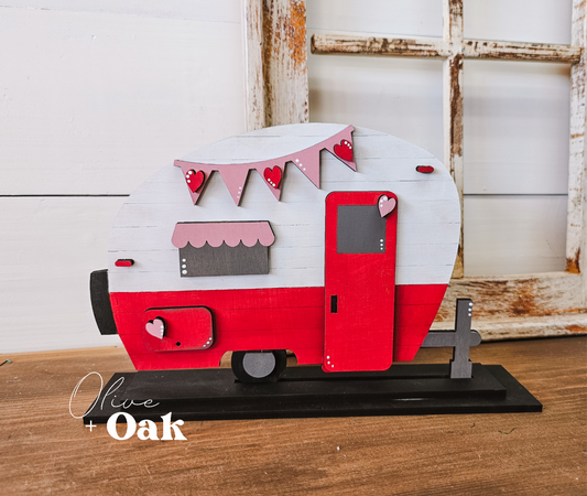DIY Valentine Camper Shelf Sitter