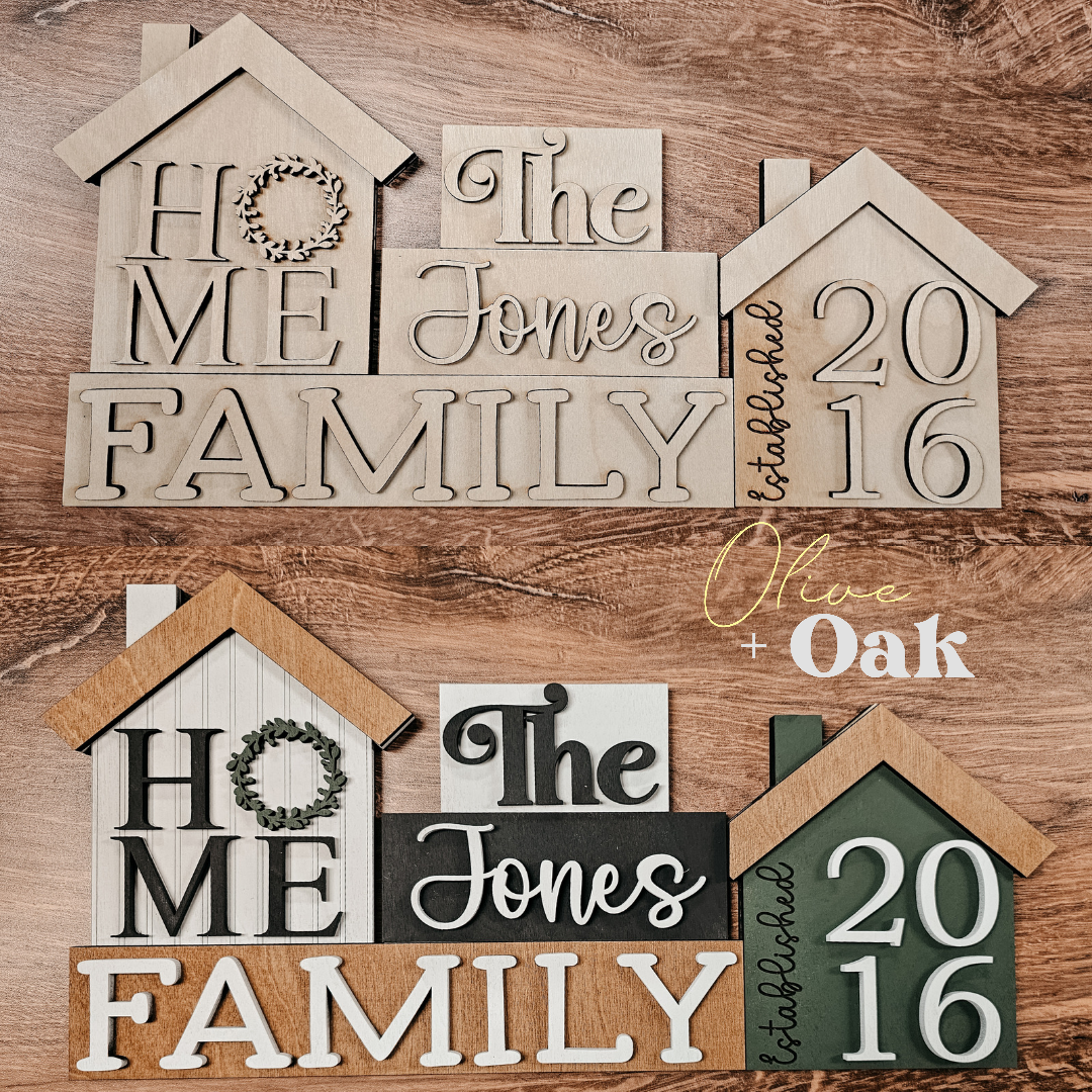 DIY Personalized Family Shelf Sitter