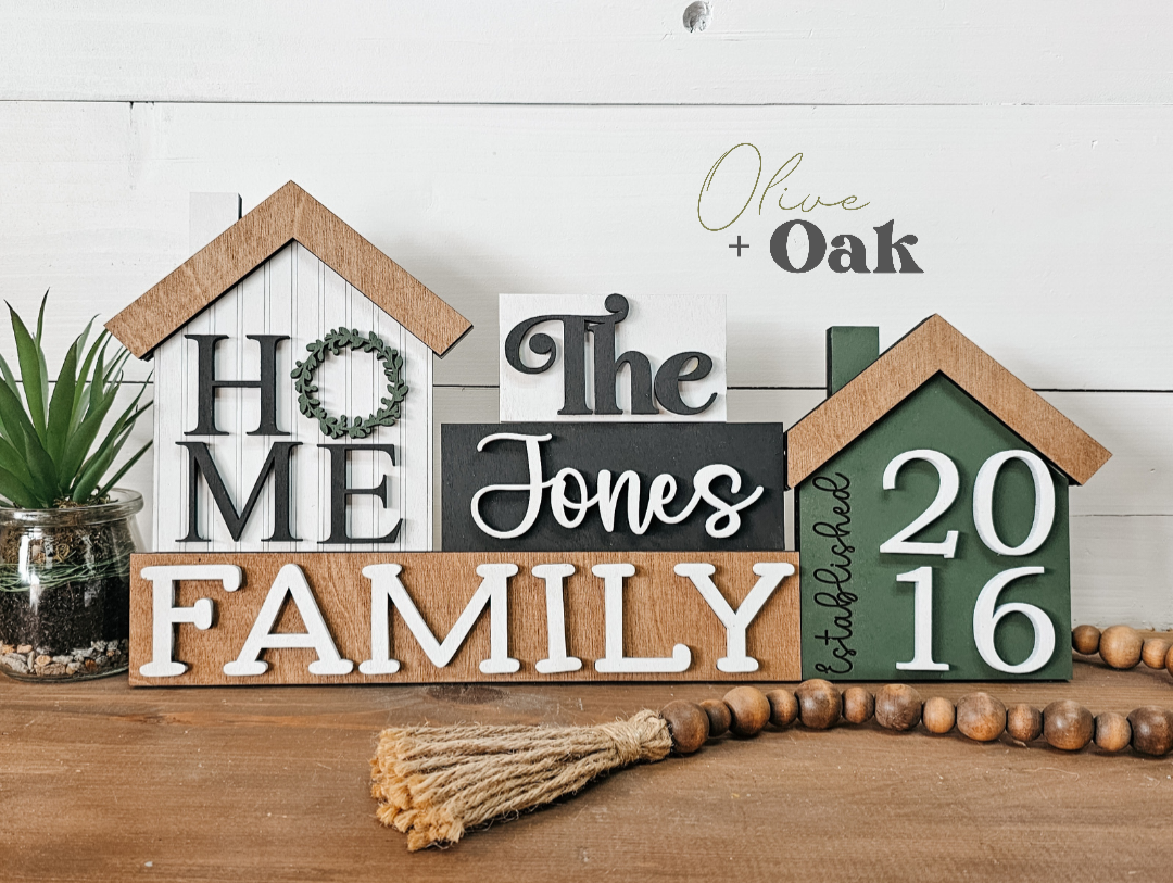 DIY Personalized Family Shelf Sitter