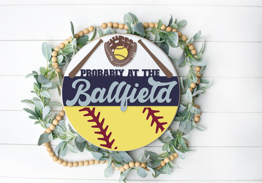 DIY At the Ball Field Door Hanger