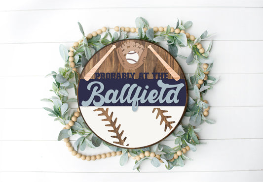 DIY At the Ball Field Door Hanger