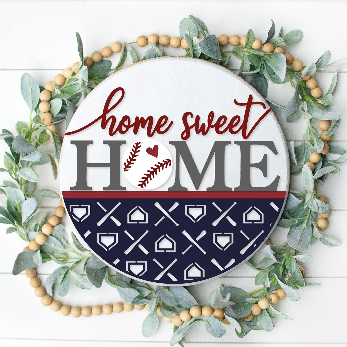 DIY Home Sweet Home Baseball Door Hanger