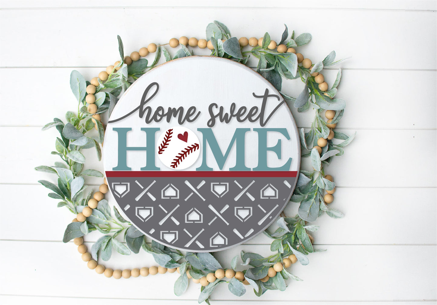 DIY Home Sweet Home Baseball Door Hanger