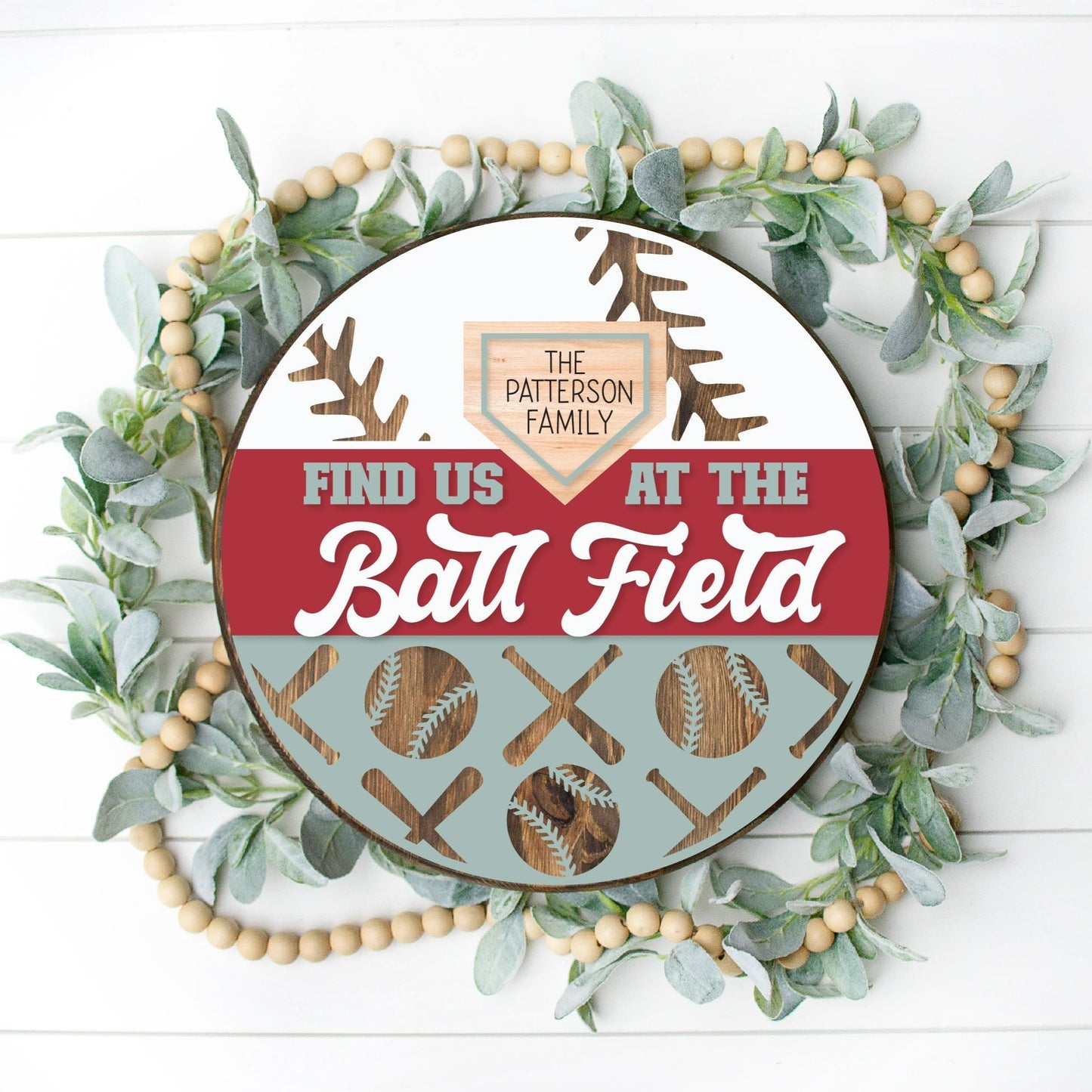 DIY Personalized Ball Field Door Hanger