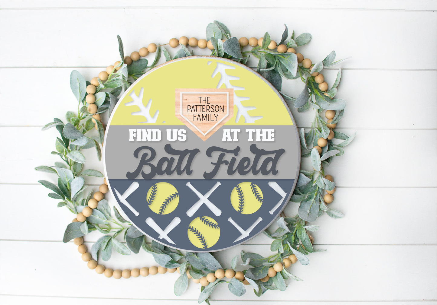 DIY Personalized Ball Field Door Hanger