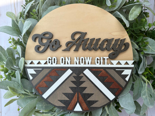 DIY Western Go Away Door Hanger