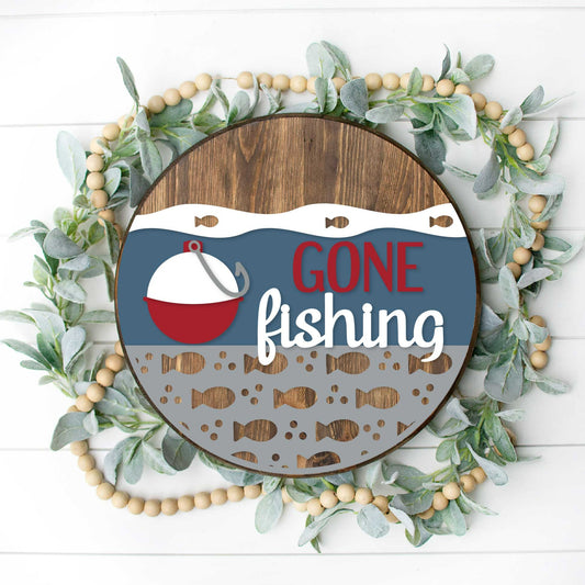 DIY Gone Fishin' Door Hanger
