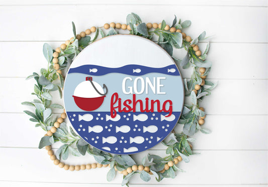 DIY Gone Fishin' Door Hanger