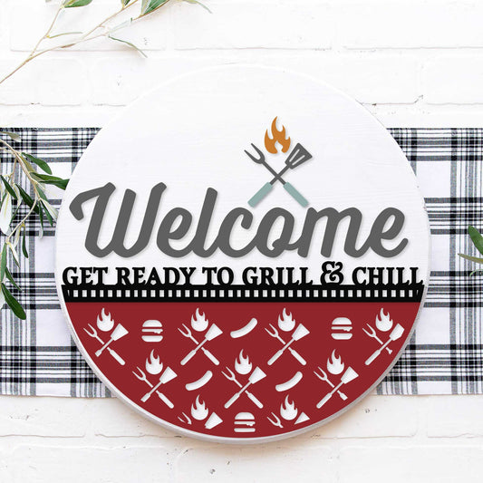 DIY Grill & Chill Door Hanger