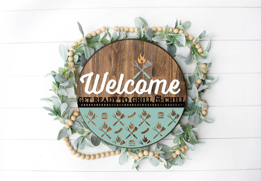 DIY Grill & Chill Door Hanger