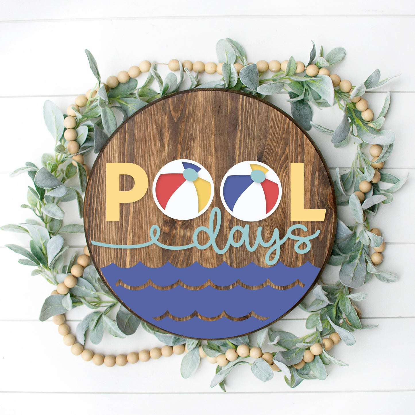 DIY Pool Days Door Hanger