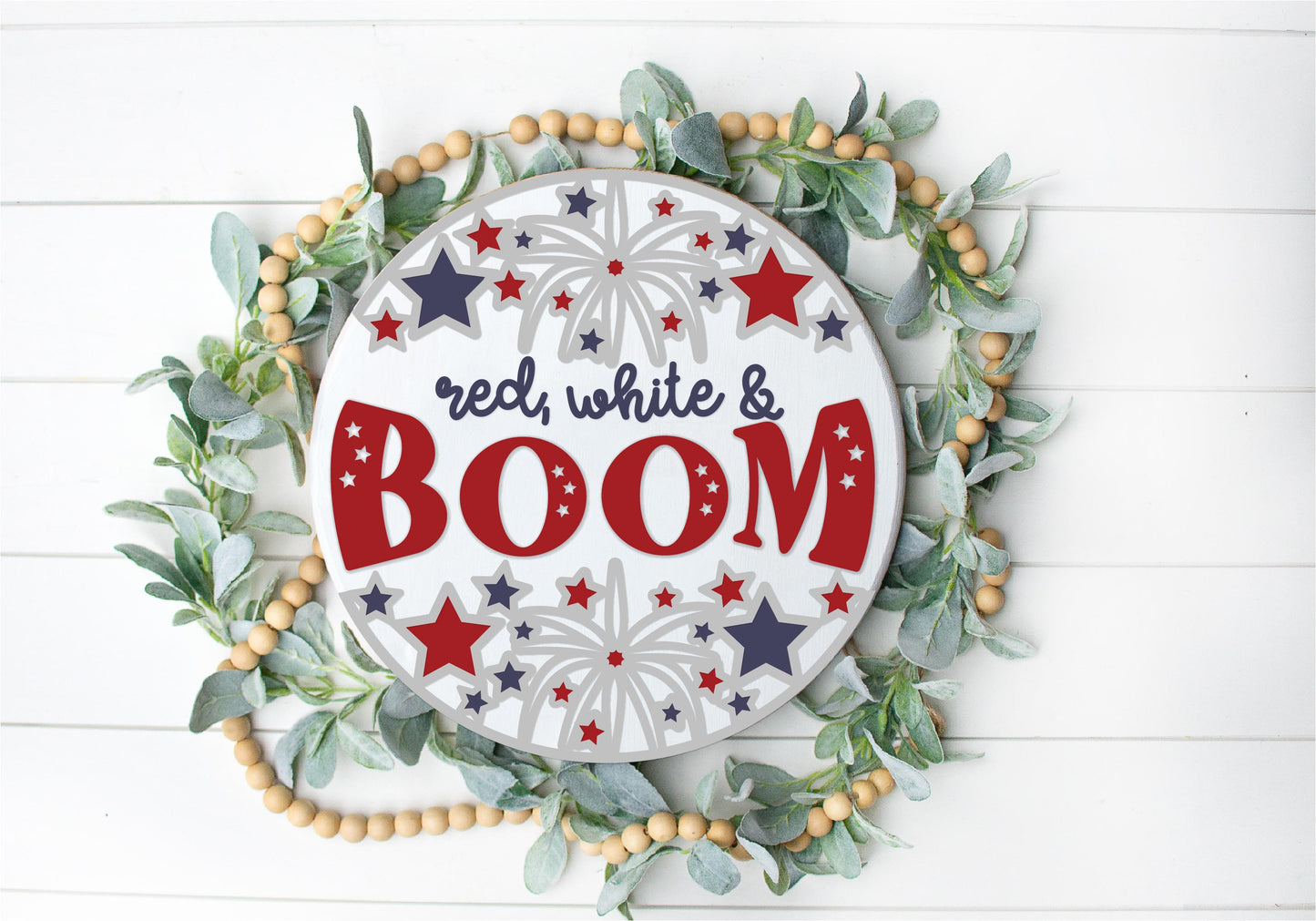 DIY Red White & Boom Door Hanger
