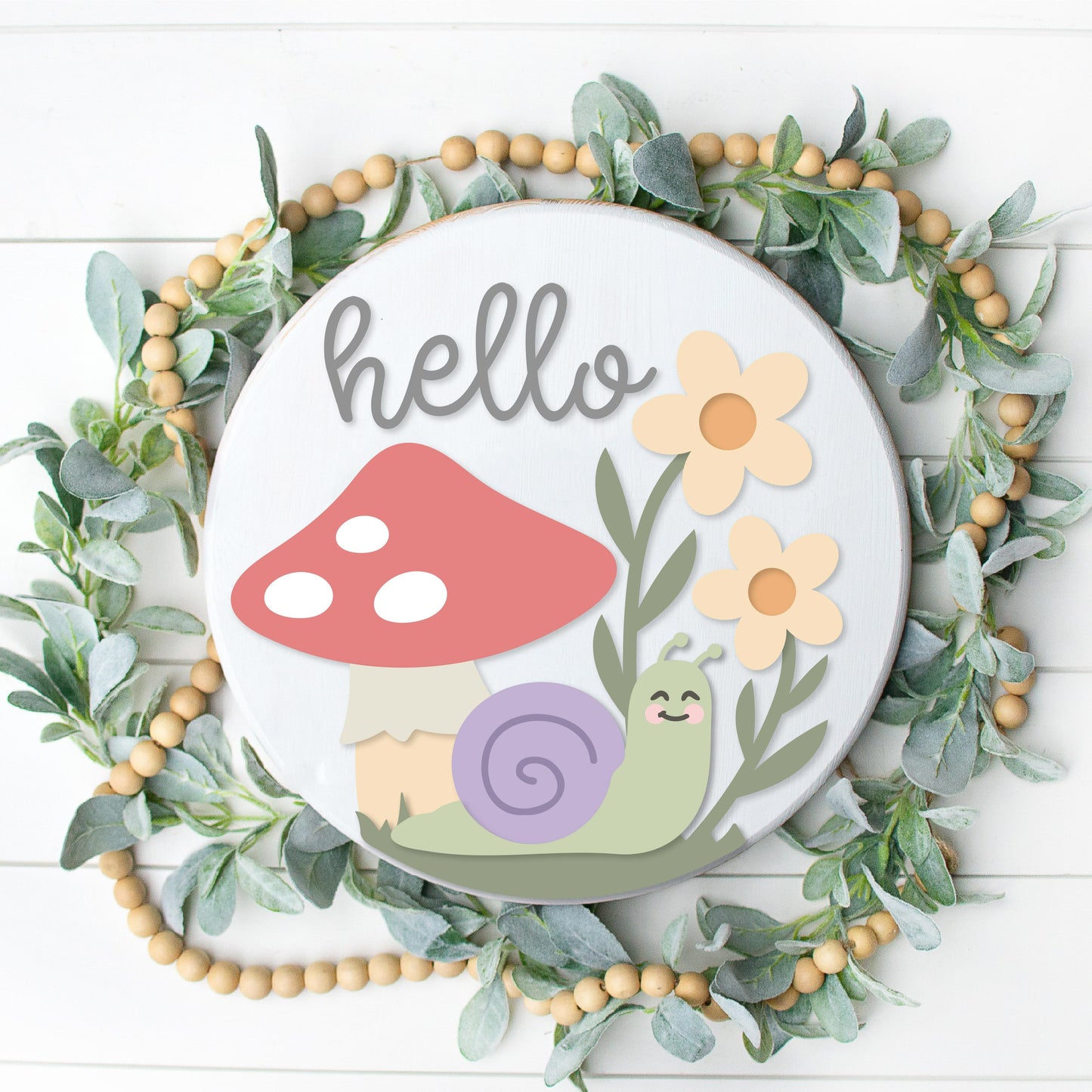 DIY Hello Snail Door Hanger