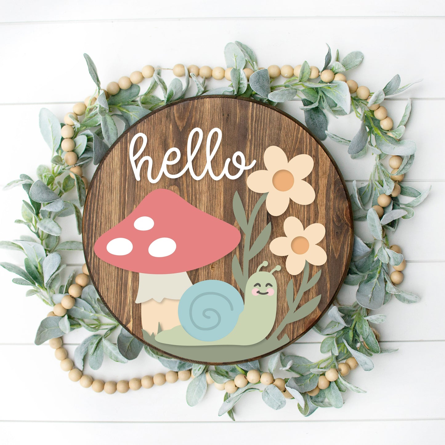 DIY Hello Snail Door Hanger