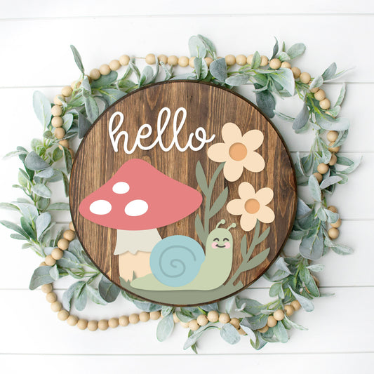 DIY Hello Snail Door Hanger