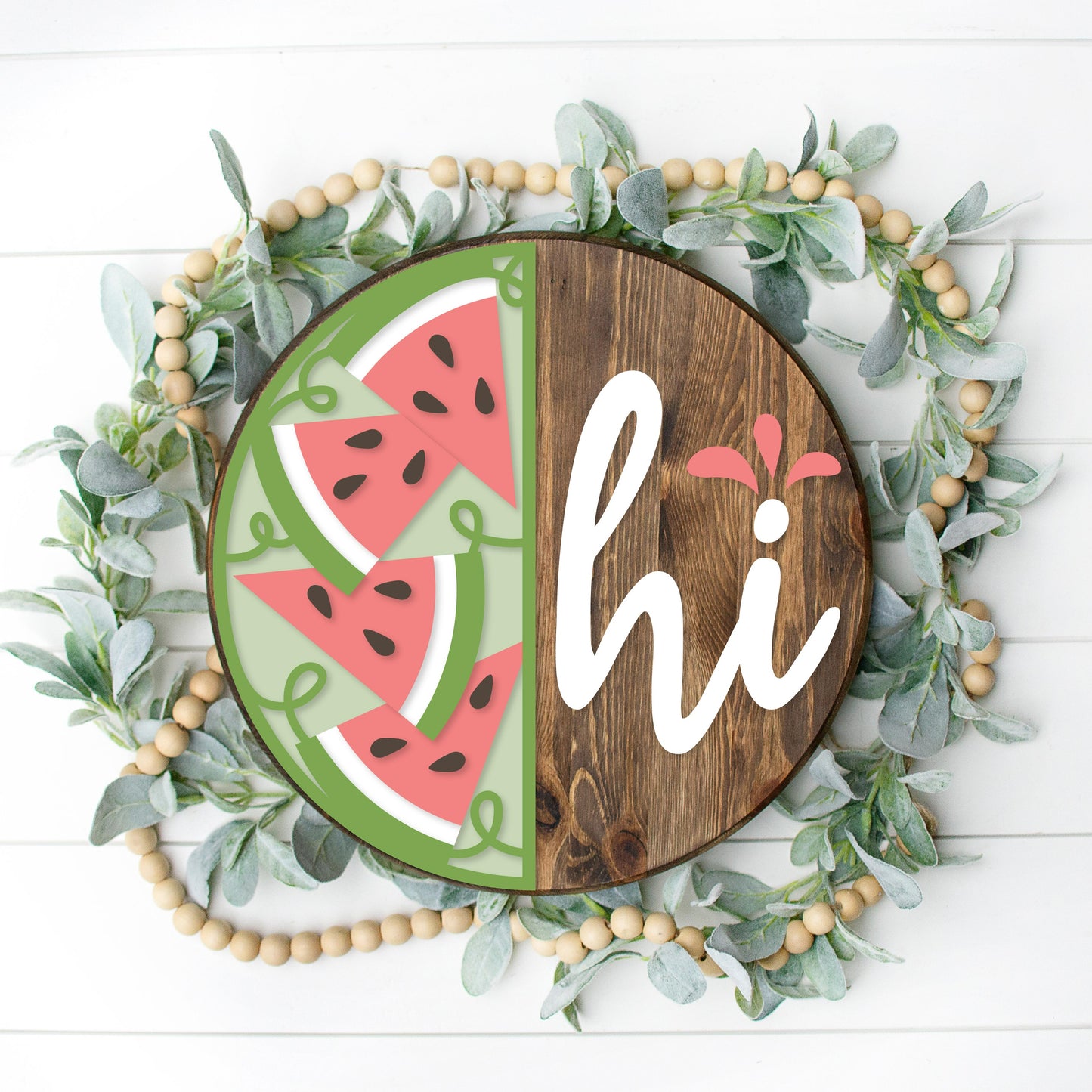 DIY Hi Watermelon Door Hanger