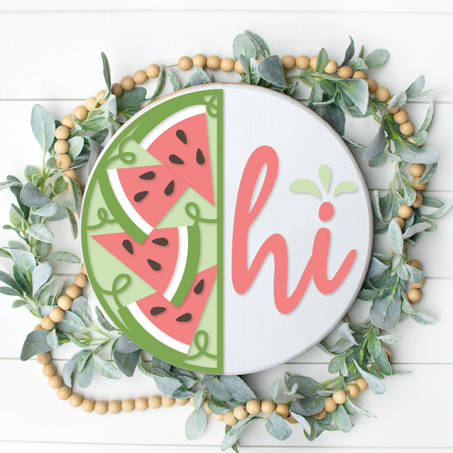 DIY Hi Watermelon Door Hanger