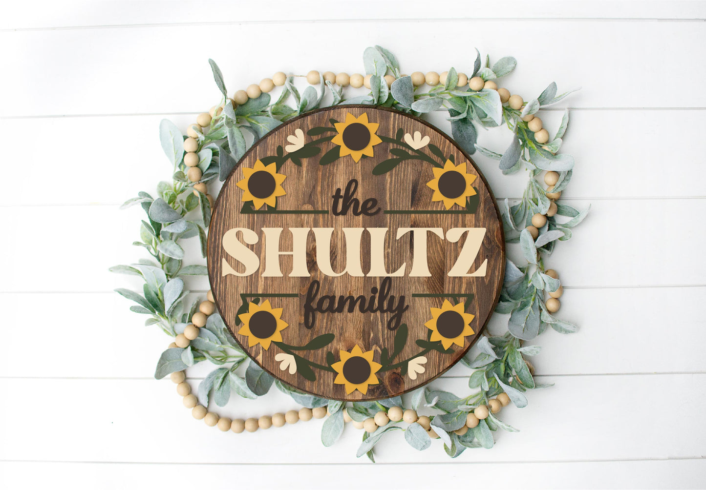 DIY Personalized Sunflower Door Hanger