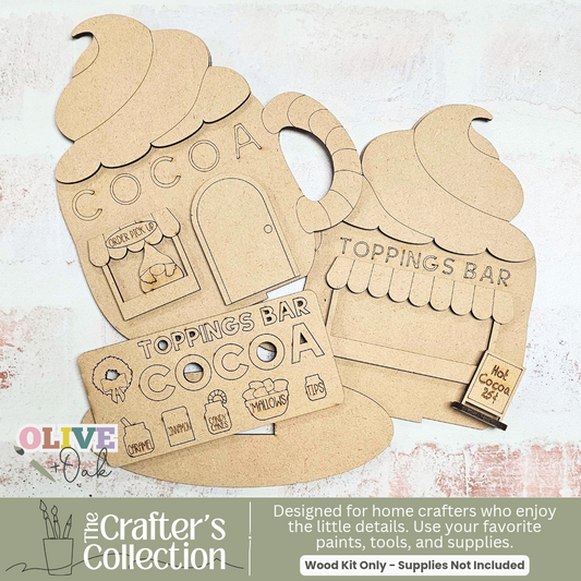The Cocoa Cup Christmas Village Wood Kit