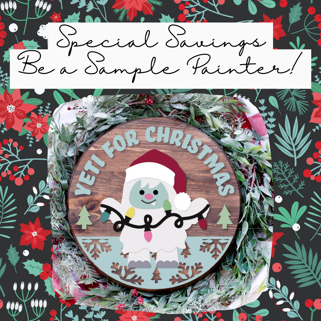 DIY Yeti for Christmas Door Hanger