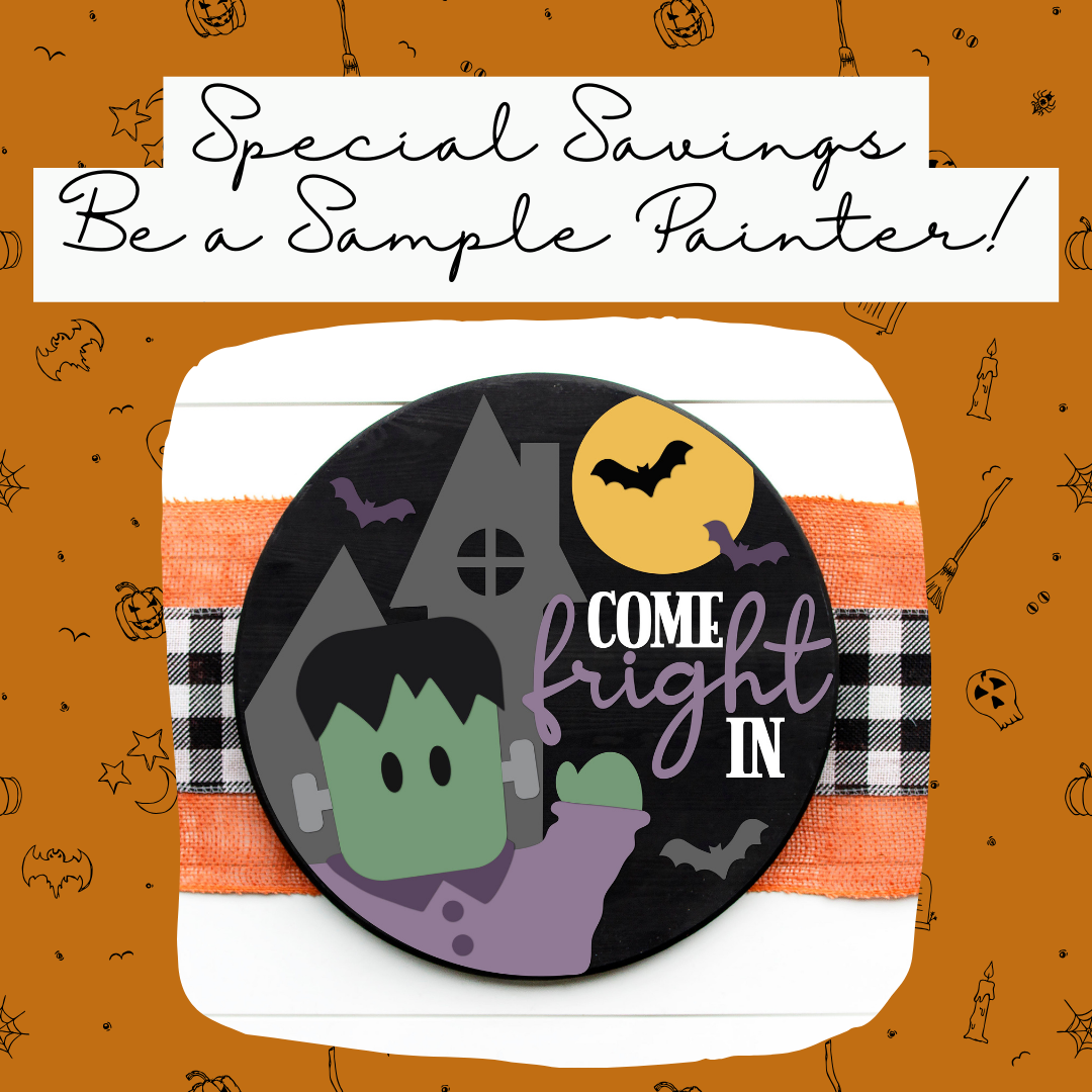 DIY Come Fright In Frankie Door Hanger