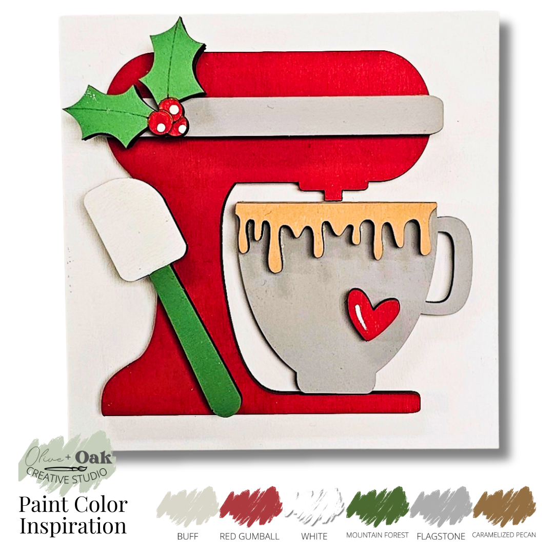 DIY Mini Christmas Baking Square Signs *Inserts ONLY*