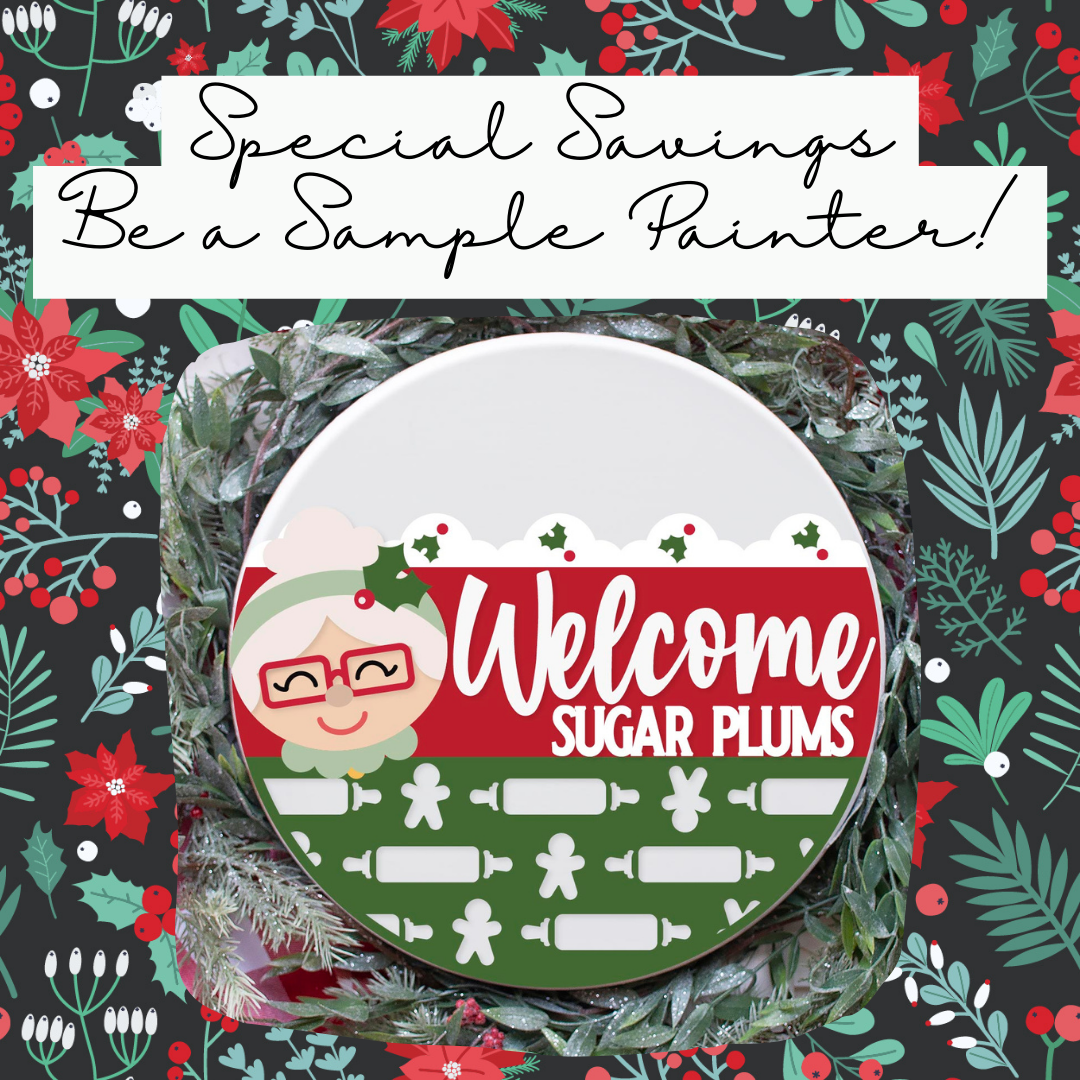 DIY Welcome Sugar Plum Door Hanger
