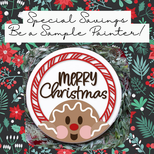 DIY Gingerbread Merry Christmas Door Hanger