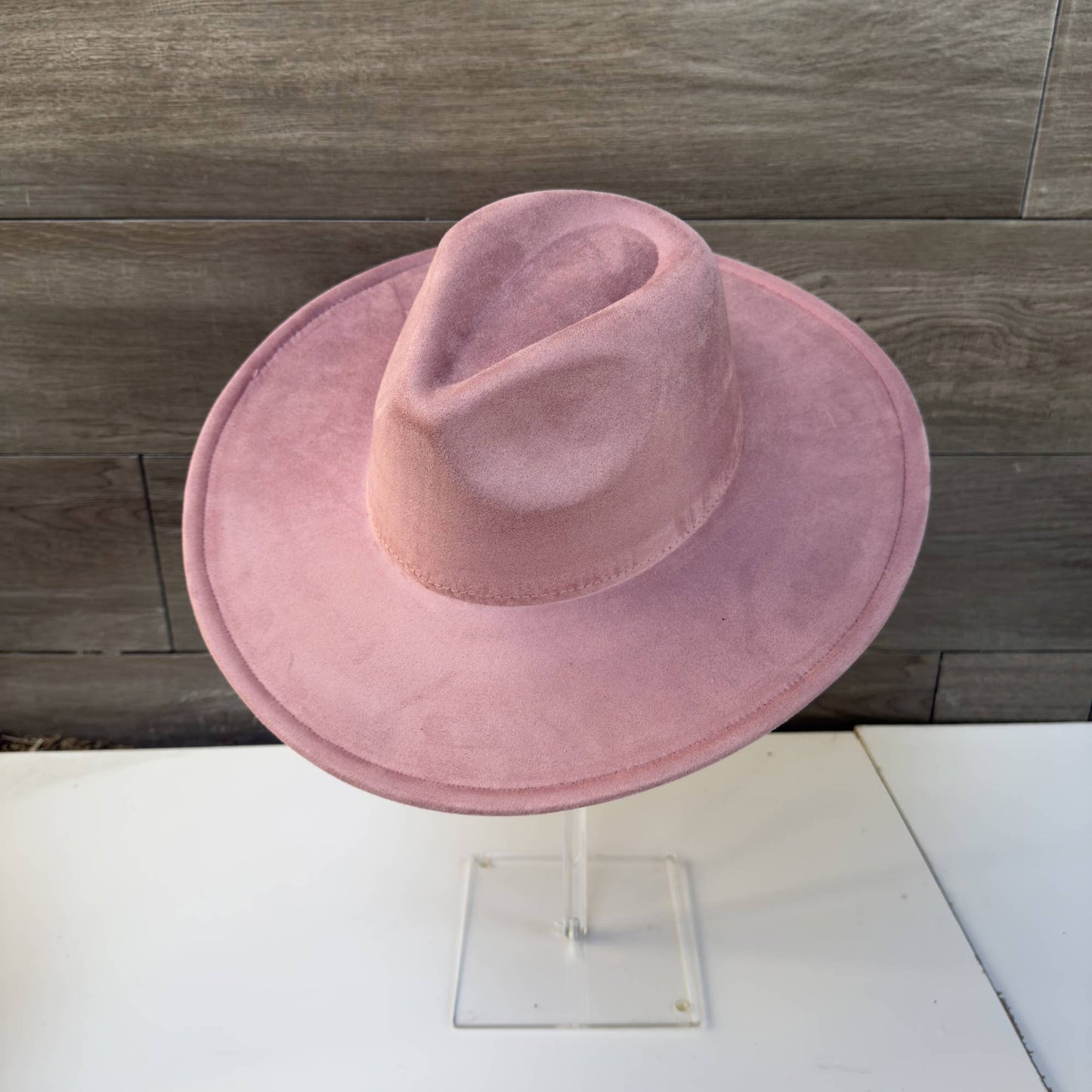 Wide Brim Suede - Mauve