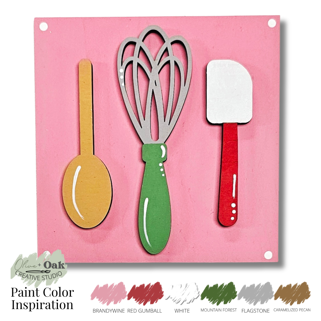 DIY Mini Christmas Baking Square Signs *Inserts ONLY*