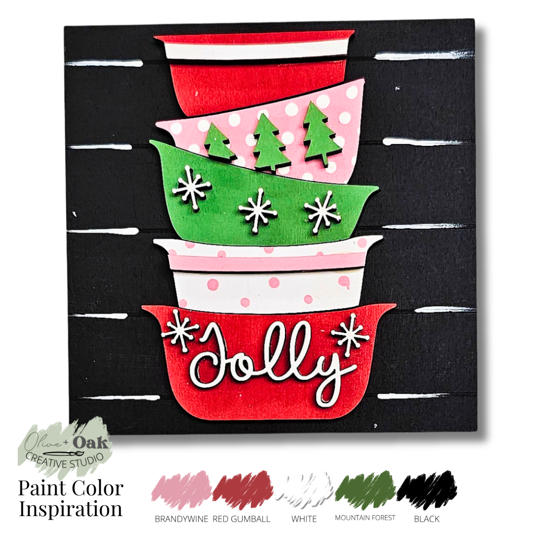 DIY Mini Christmas Baking Square Signs *Inserts ONLY*
