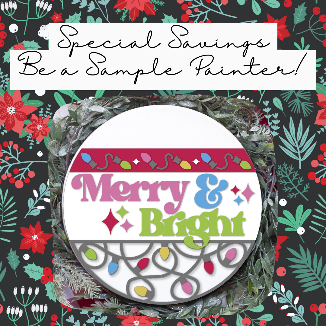 DIY Retro Merry & Bright Door Hanger